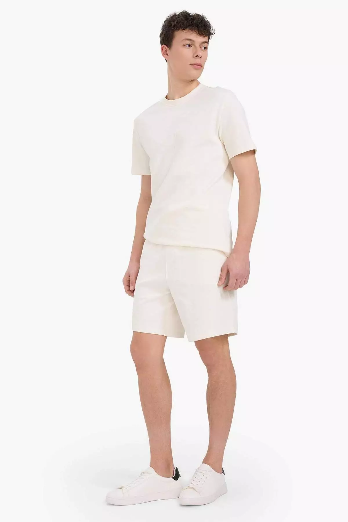 Regular Fit Textured Waist Lace-Up Shorts E2588Ax25Sm