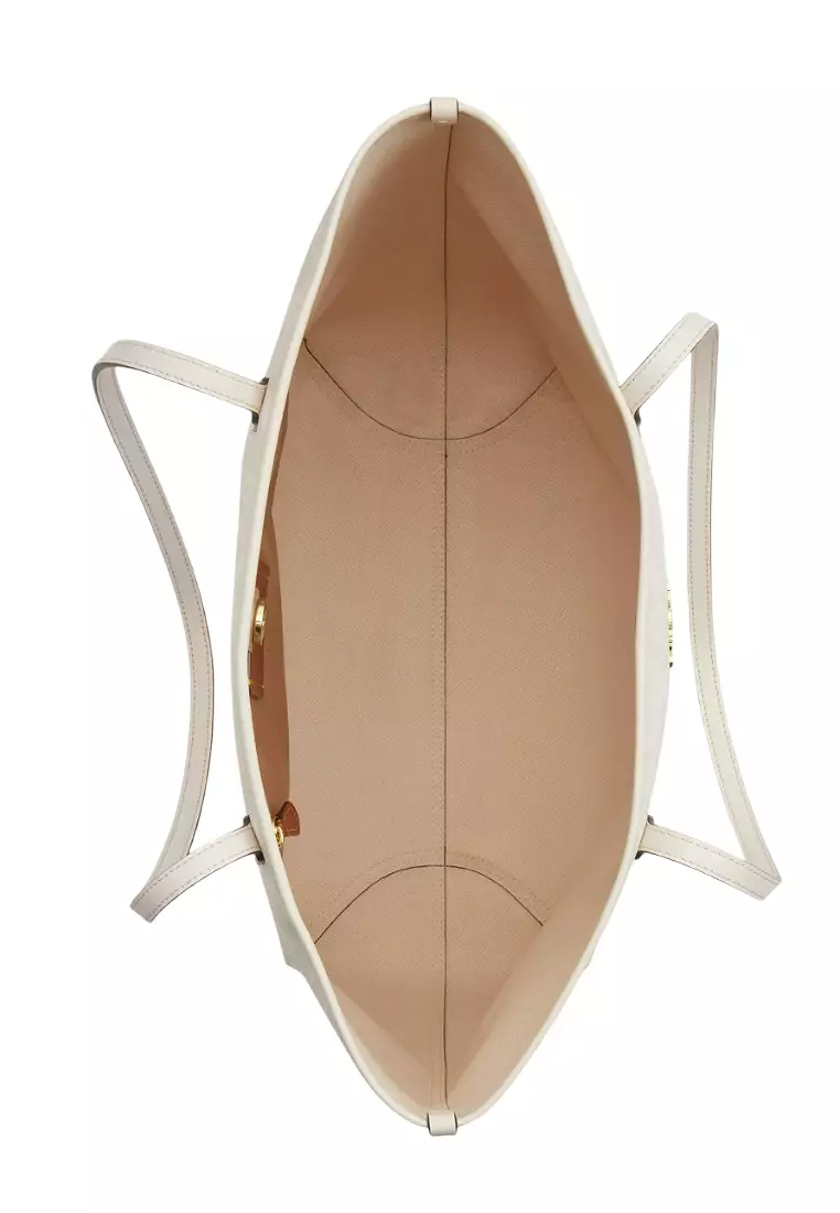 City Tote Bag In Signature Canvas - White/Chalk