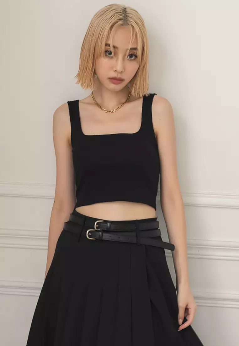 Buy X.O.X.O. Square Neck Padded Crop Top 2024 Online