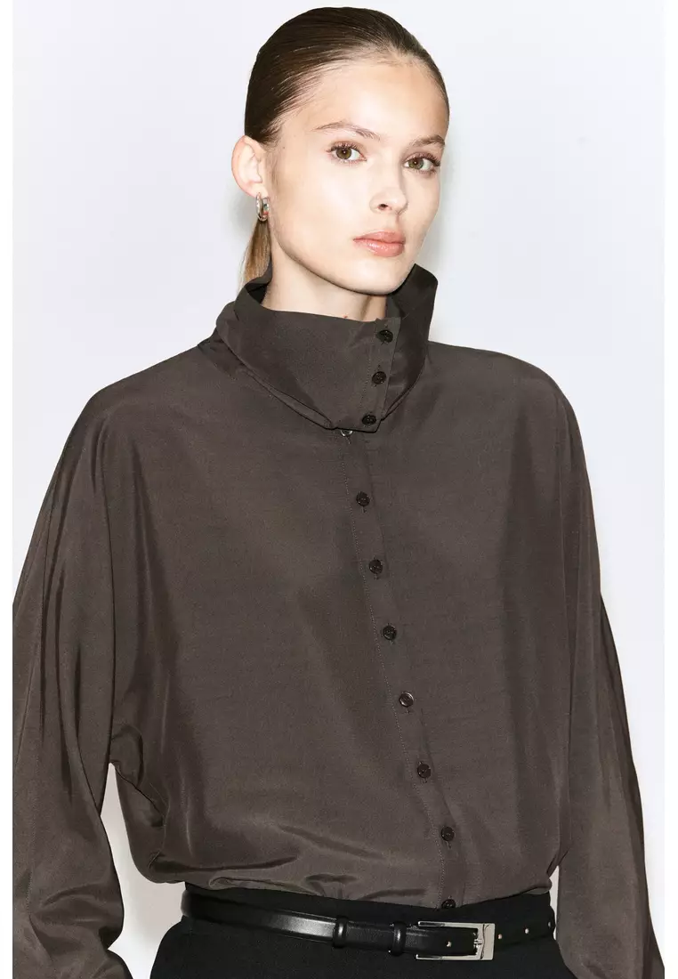 Buy COS FLUID FUNNEL-NECK BLOUSE 2026 Online | ZALORA