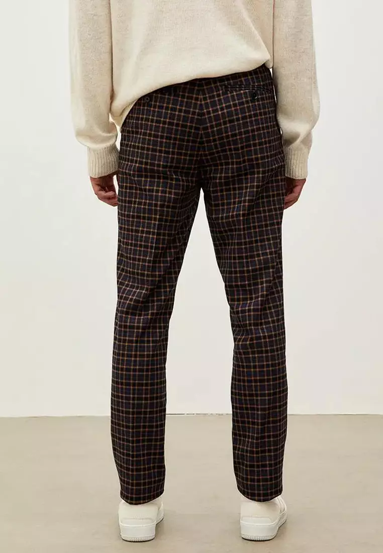 H&m red tartan discount trousers