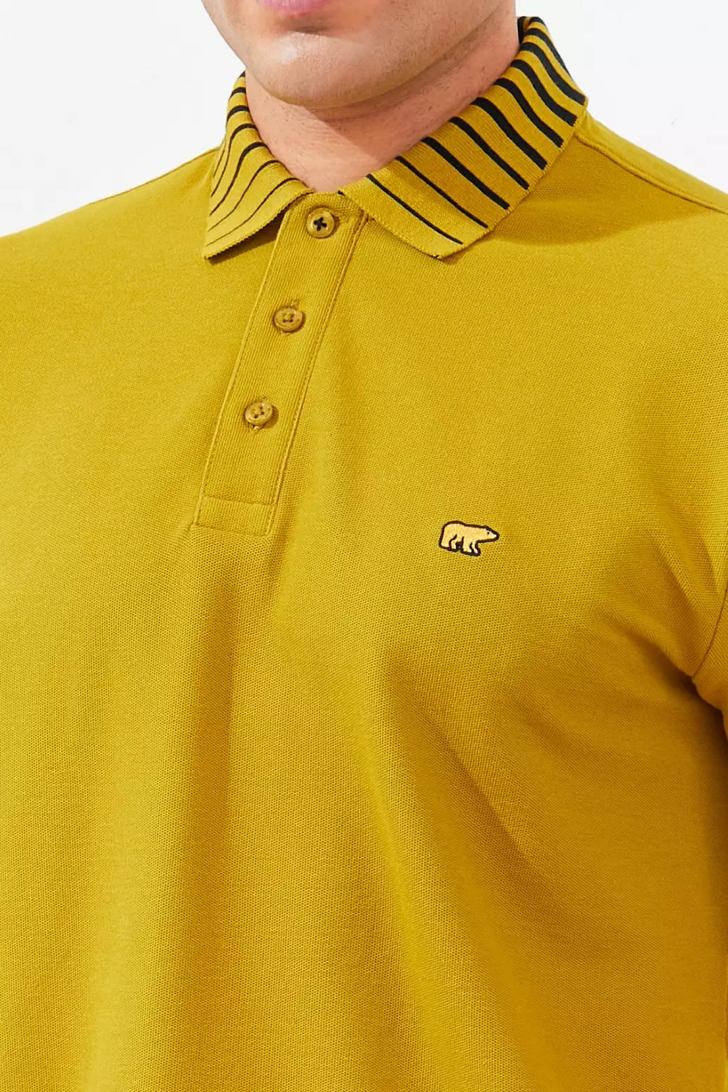 Jack Nicklaus Ben Polo Shirt Pria Regular Fit Golden Palm Colour Golden Palm
