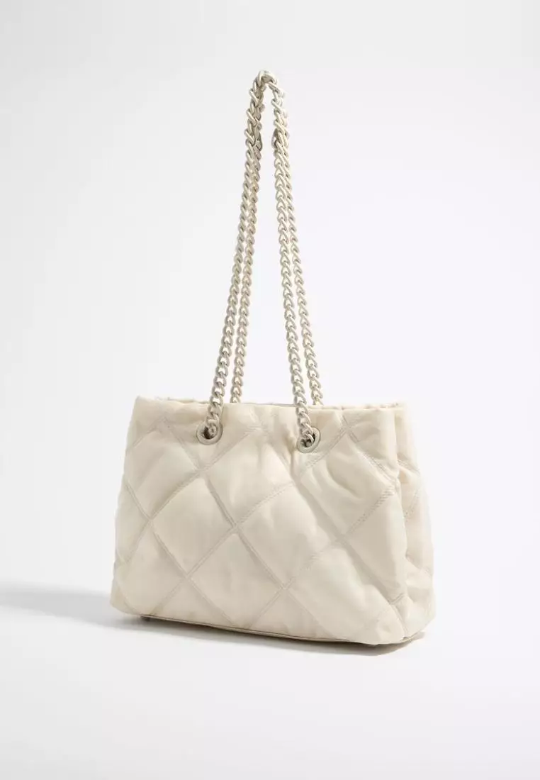 Bimba Y Lola M Stone Padded Nylon Shopper Bag