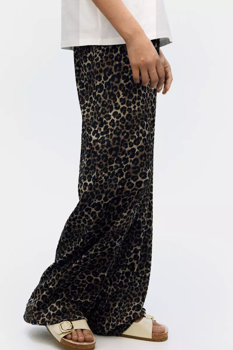 Textured jersey trousers