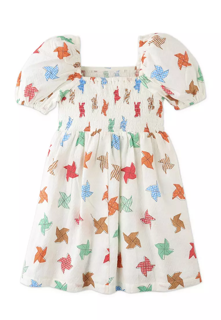 Girls Daria Dress In Pinwheel Print