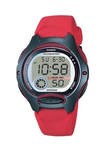CASIO red Casio Kid's Digital LW-200-4AVDF Red Resin Band Sport Watch F43BCAC3130E5DGS_1