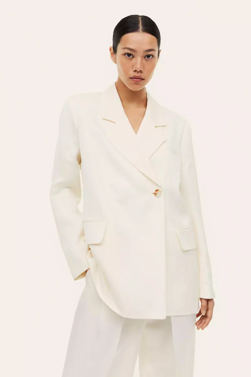 White blazer double breasted online