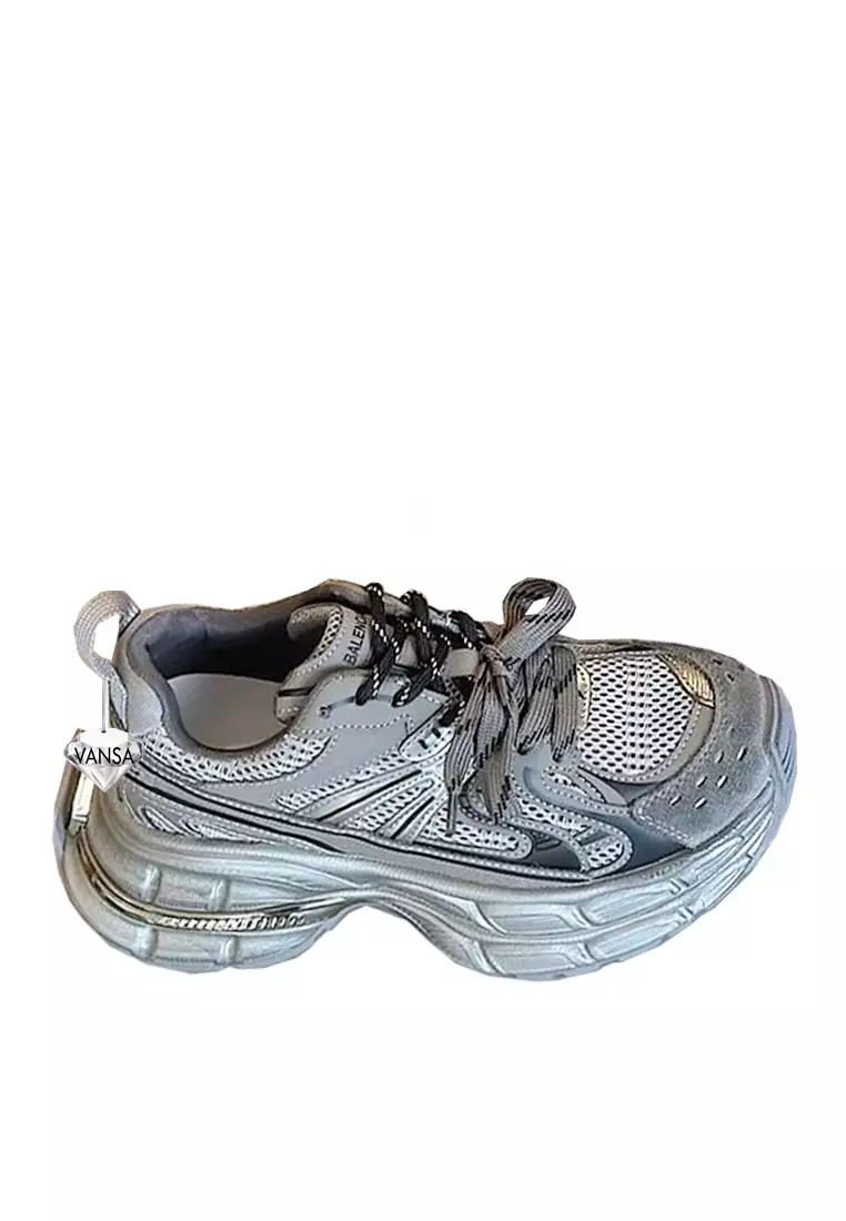 Discount on Twenty Eight Shoes  shoes - SKU: VANSA Fashionable Cow Leather Mesh Platform Sneakers VPW-T-KLA2520