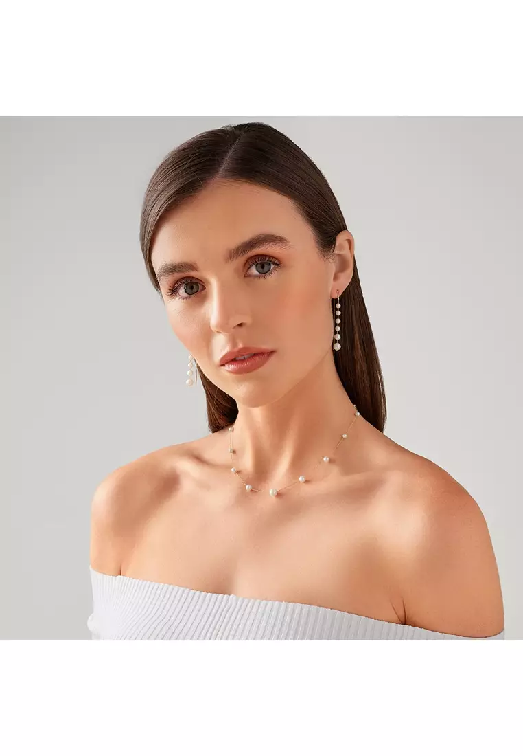 Cultured Freshwater Pearls Gold Hoops Michael Hill Michael Hill