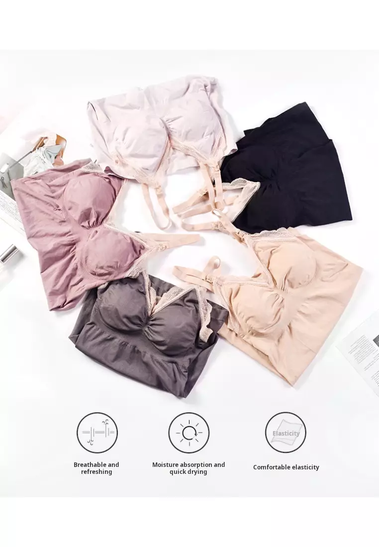 Unbuttoned Seamless Maternity Nursing Tank Top Bra