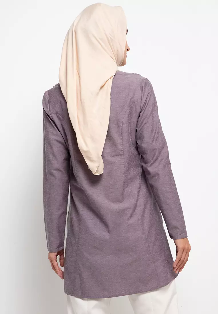 Barry Tunic In Purple - Brown