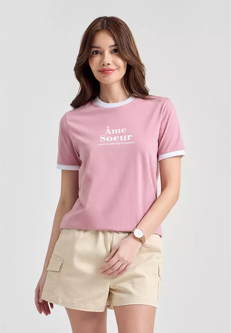 Printed Tshirts Penshoppe Pink T Shirt Buy Penshoppe Ame Soeur