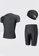 Twenty Eight Shoes black VANSA Men's Faux Sharkskin Swimsuit 3-Piece Set  VPM-Sw19391set 2F585USC86D245GS_1