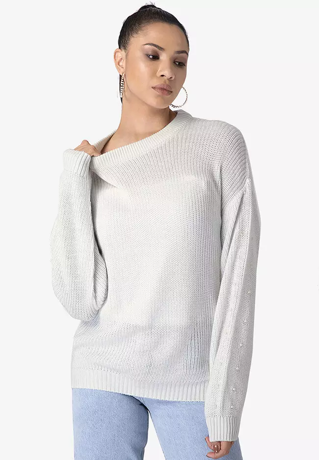 Raglan sleeve clearance bare shoulder sweater