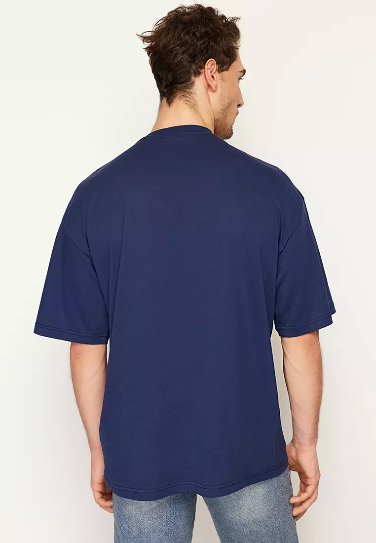 Calvin Klein T-Shirt - CK Jeans Slim Organic Cotton Logo Tee -Black, White,  Navy