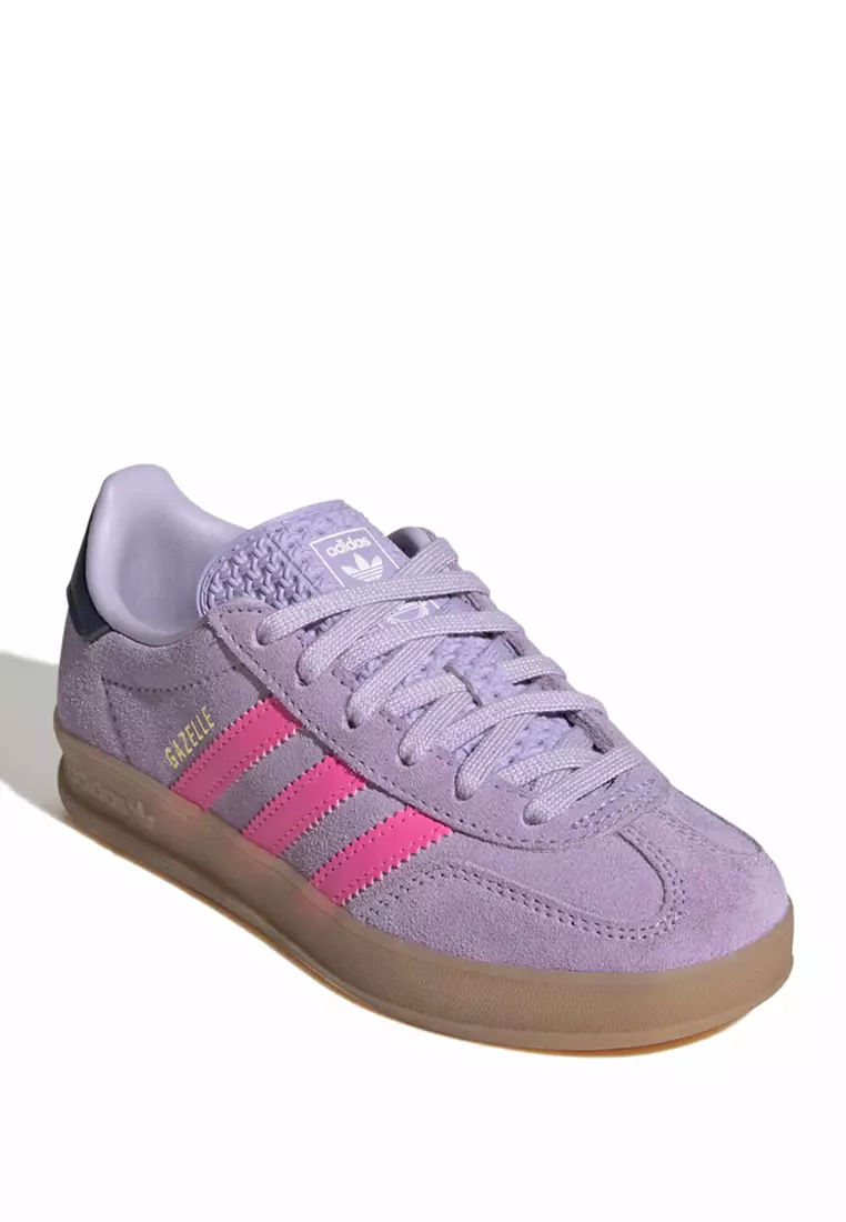 adidas gazelle silver green womens adidas Gazelle Shoes - Women's - Purple Burst / Solar Yellow / Off White