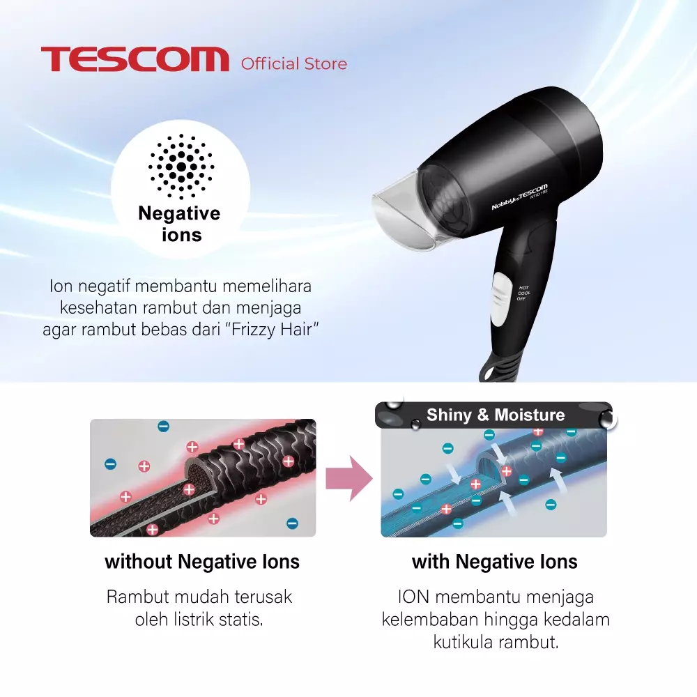 Tescom Ion Hair Dryer / Pengering Rambut NTID192