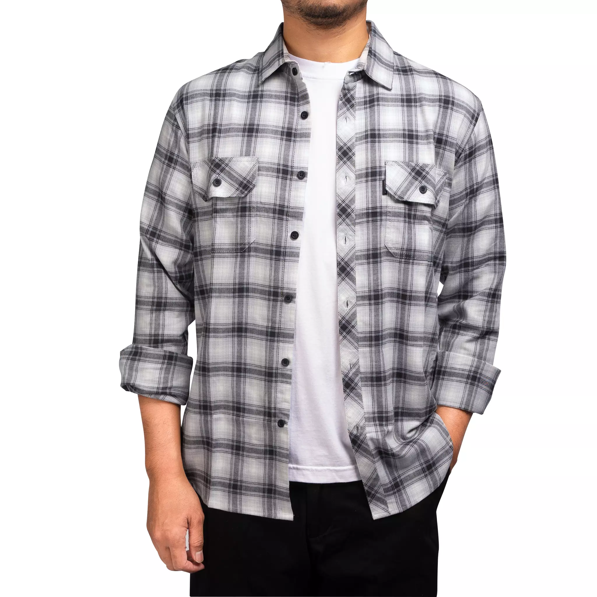 Gloaming Kemeja Flanel Veterano Unisex Panjang Floriana