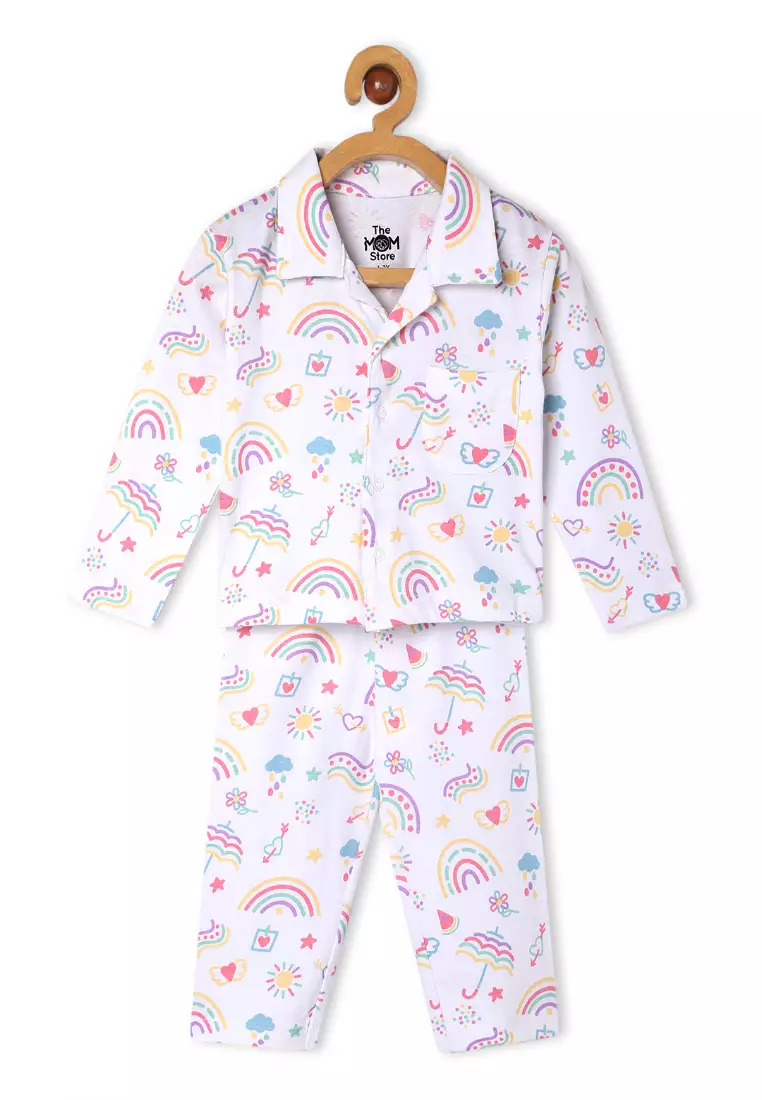 Baby and Kids Pajama Nightsuit Set- Sunshine and Rainbows