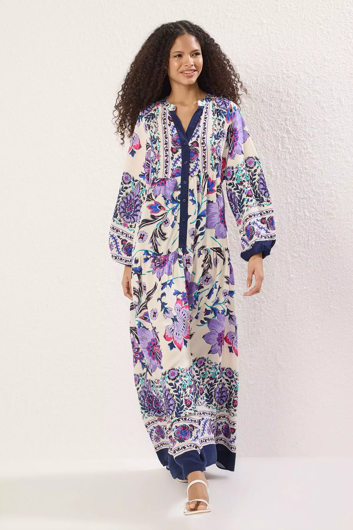 Purple Viscose Woven Dress TCTSS24EB00221