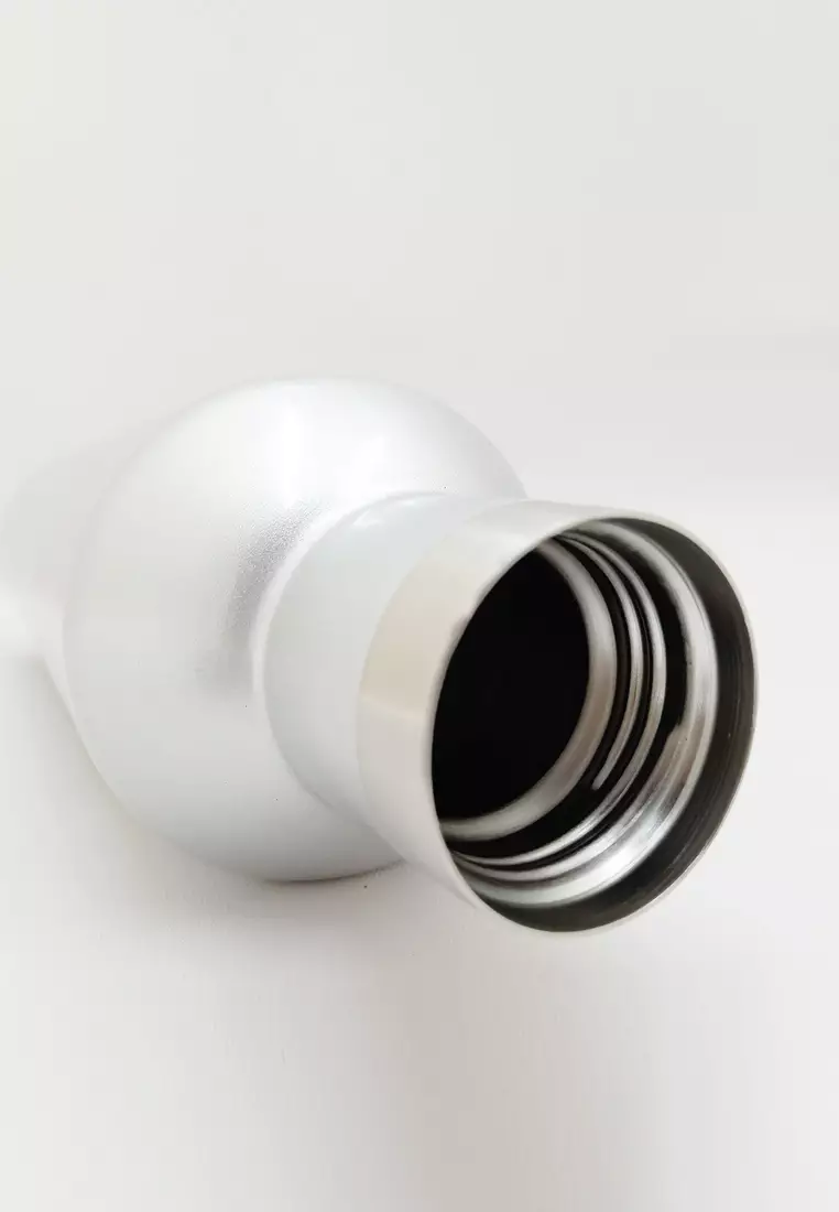 Wakakids Botol Minum Termos Stainless Steel Tumbler Premium Simple Polos Glossy Vacuum Insulated 500ml K132 Venjr Silver