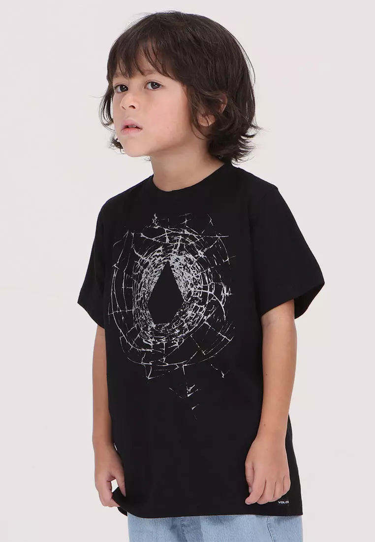 KRG CRACKED STONE SHORT SLEEVE TEE BLACK