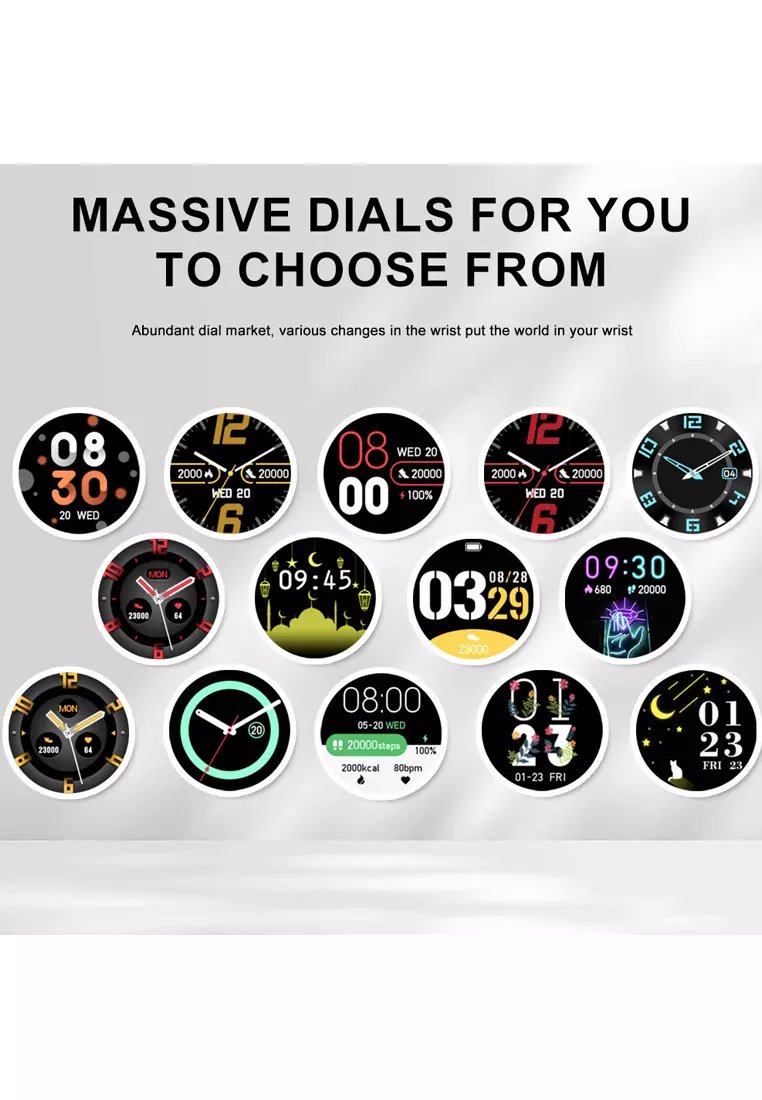 SmartWatch ZL02D Layar Terang 1.28'' Anti Air IP67 Olahraga Pemantauan Tidur dan Detak Jantung Jam Tangan Pria Wanita yellow dengan tali jam gratis