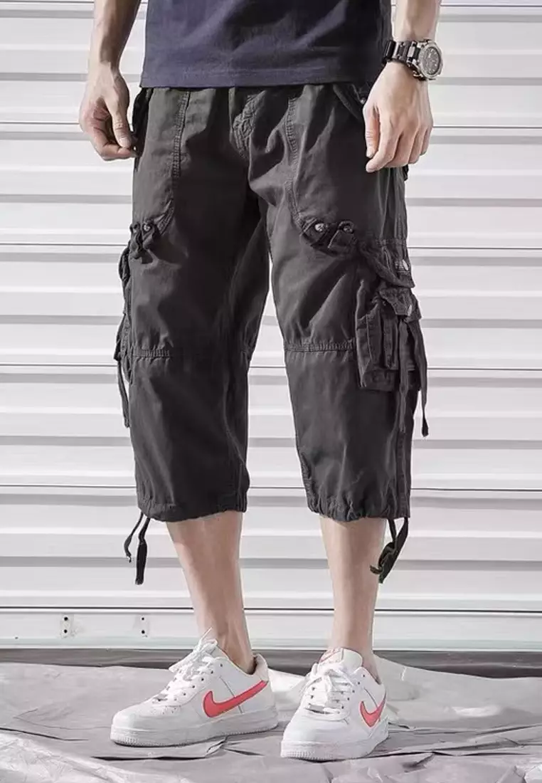 Loose Cotton Cargo Shorts AKK5820