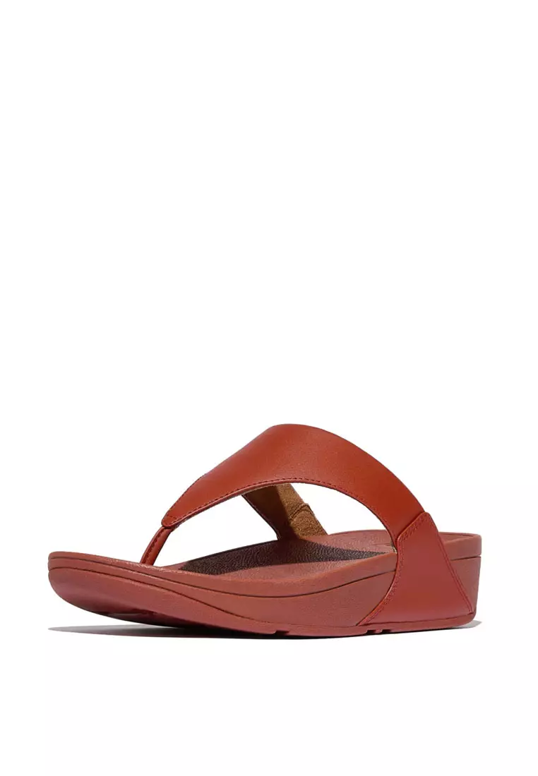 LULU Women's Leather Toe-Post Sandals - Terracotta (I88-817)