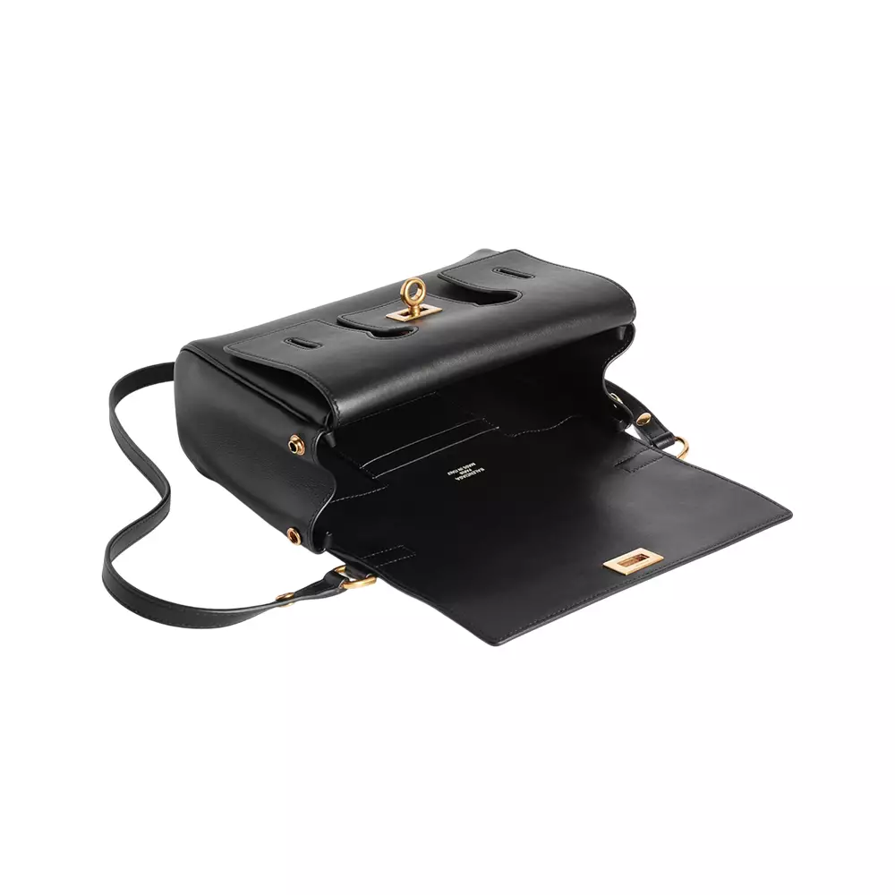 XS Bel Air Flap Calfskin Shoulder Bag Black Ghw