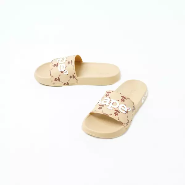 Jual AAPE BY BATHING APE Sandal AAPE MONOGRAM HEAD BROWN BEIGE
