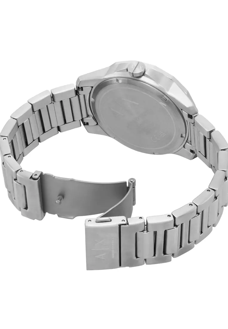 Armani Exchange Men's Banks Analog Watch ( AX1764 ) - Quartz, Silver Case, Round Dial, 22 MM Silver Stainless Steel Band