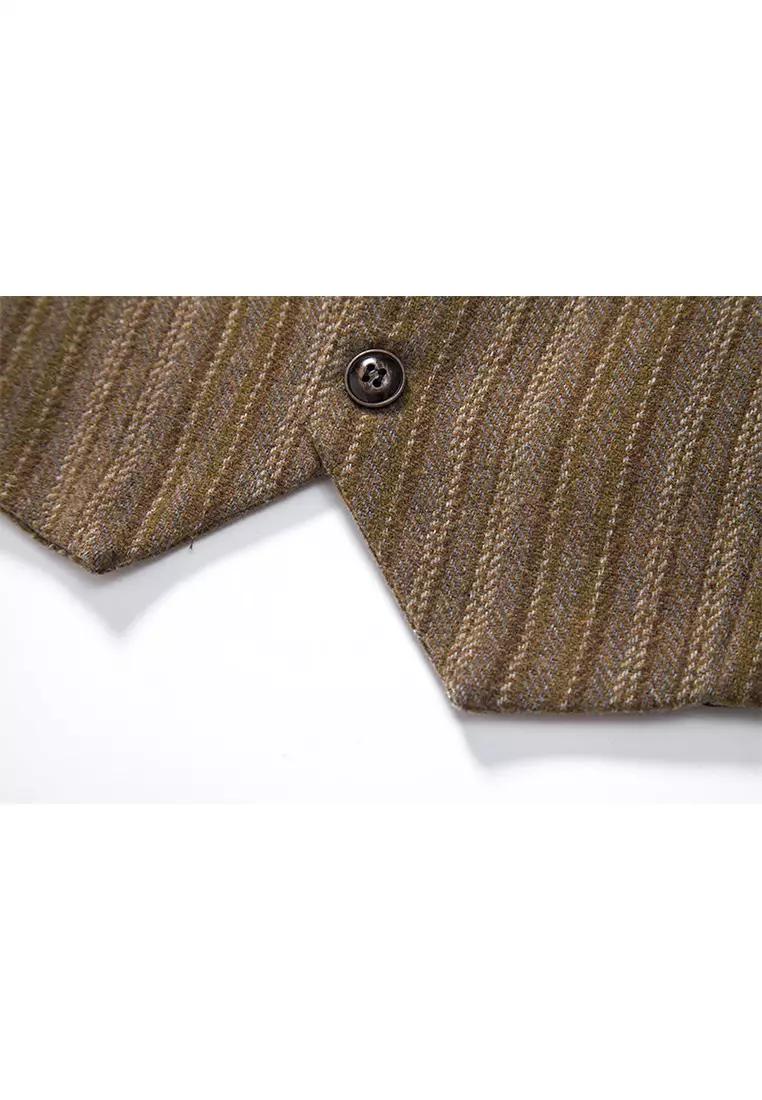 V-Neck Striped Suit Vest ZQ-M93