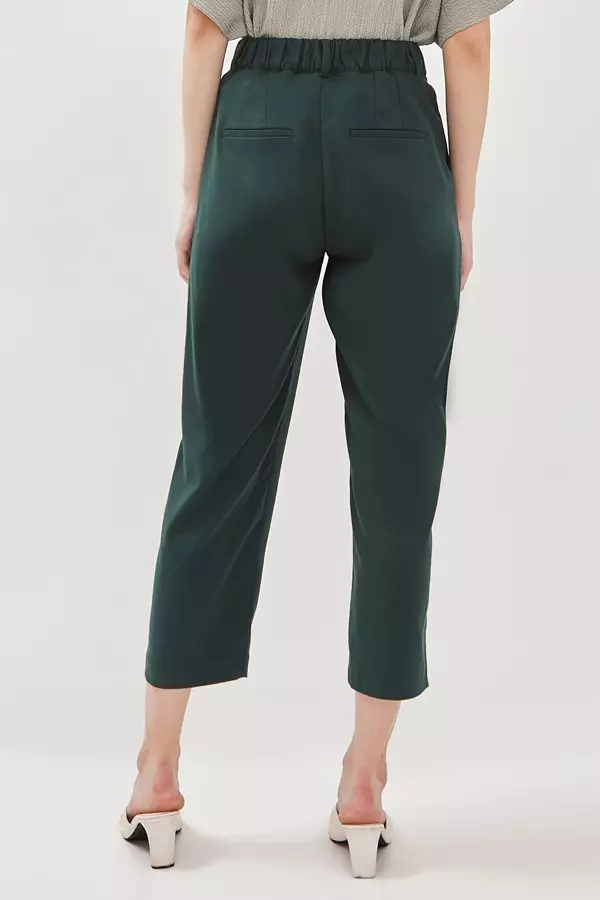 Minimal Terra Ankle Baggy Pants - Dark Green