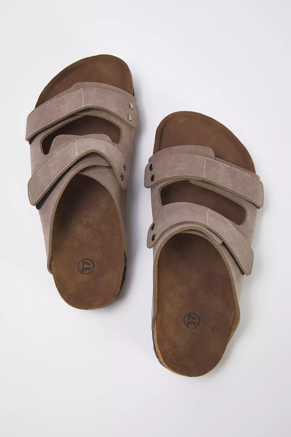 Mink Double Velcro Strappy Flat Women's Slippers Takss25Te00002