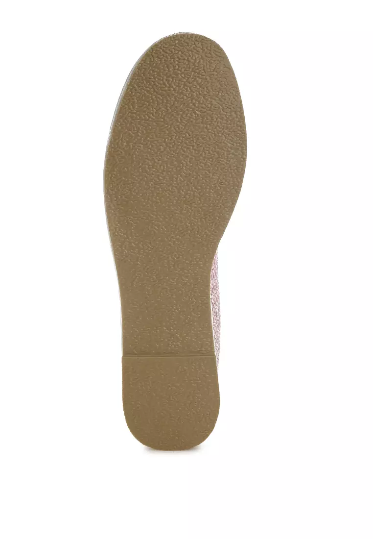 Sepatu Slip-On Ujung Bulat Warna Pink