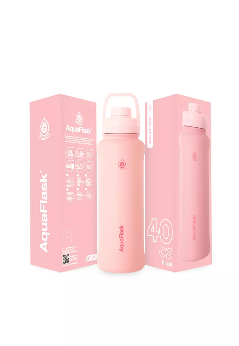 40oz Blush New Sports Lid Bottle Wide Mouth Vacuum Insulated Stainless Steel Drinking Water Bottle