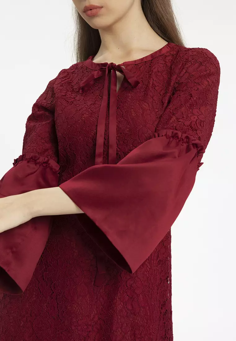 Minimal Annatavia Dress Maroon