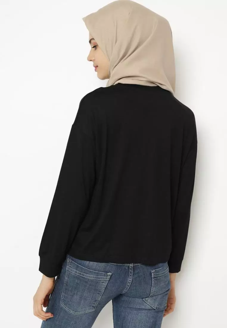 LTC50 lv evo dakika hitam kaos hijab ladies