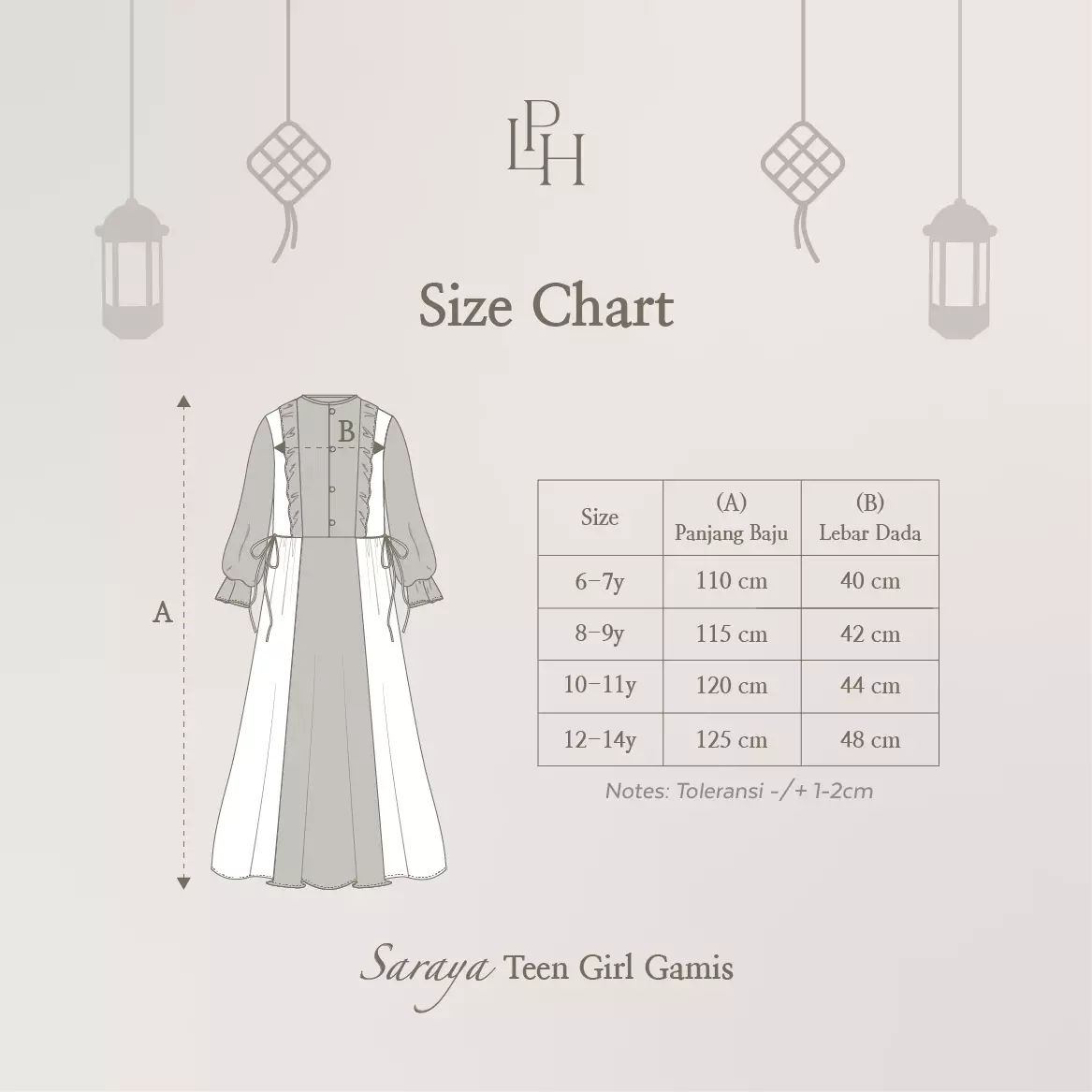 Little Palmerhaus - Baju Lebaran 2026 - Saraya Teen Girl Gamis (Baju Gamis Anak Perempuan Usia 6-14 Tahun) Slate Blue