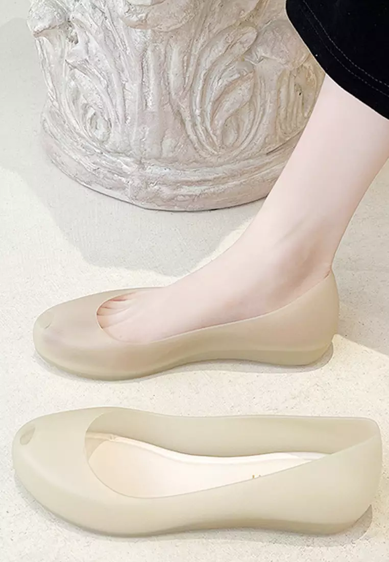 Twenty Eight Shoes VANSA Fashion Non-Slip Jelly Rain Flats Shoes