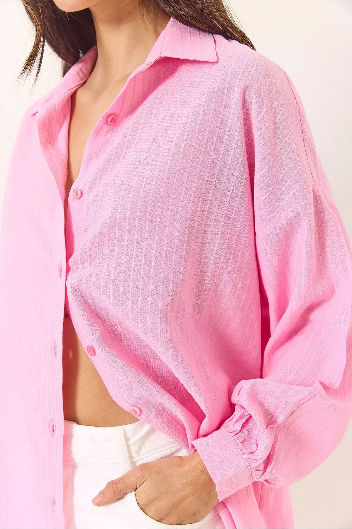 Women's Jacquard Linen Shirt 60171028