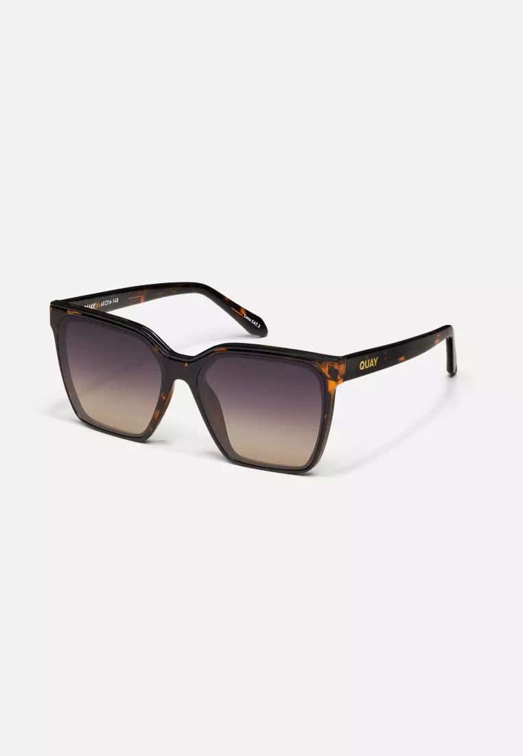 QUAY Level Up Sunglasses - Tort/Smoke Taupe Polarized