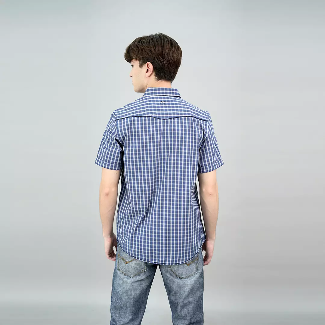 LGS - Slim Fit - Rokka Collection - Kemeja Casual Pria - Motif Kotalk - Plaid Shirt - Multi - JSH