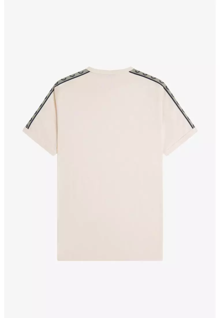 Fred Perry M4613 Contrast Tape Ringer T-Shirt (Ecru / Navy)
