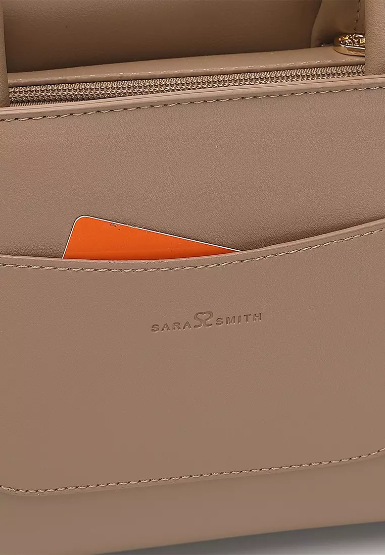 Women's Top Handle Bag / Sling Bag / Crossbody Bag (Tas Selempang / Tas Tangan) - Cokelat