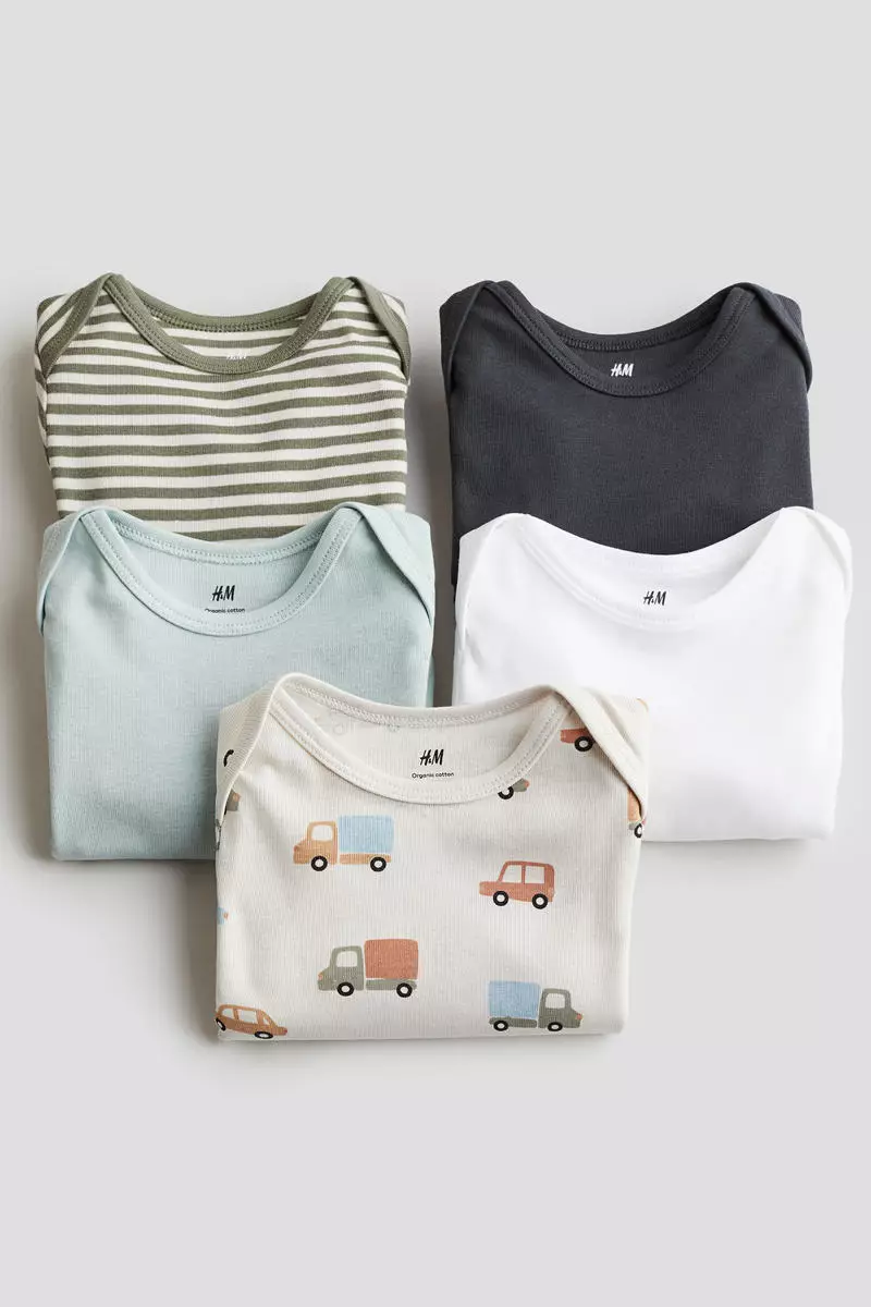 5-pack long-sleeved bodysuits