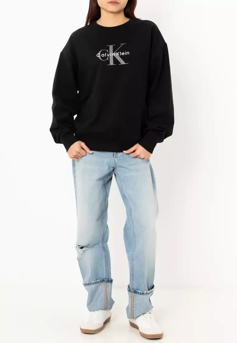 Cropped Monogram Sweatshirt - Calvin Klein Jeans