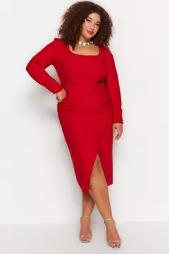 Red plus size sales dresses for wedding