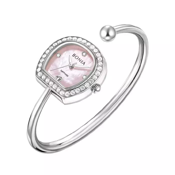 Bonia BNB10874-2377S Silver Dasar Pink Cewek